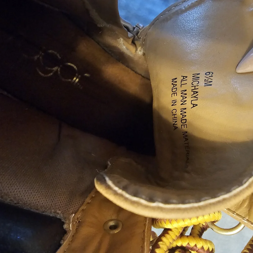 Sugar Tan Zip Boots - Size Women's 6.5 - Picture 4 of 4